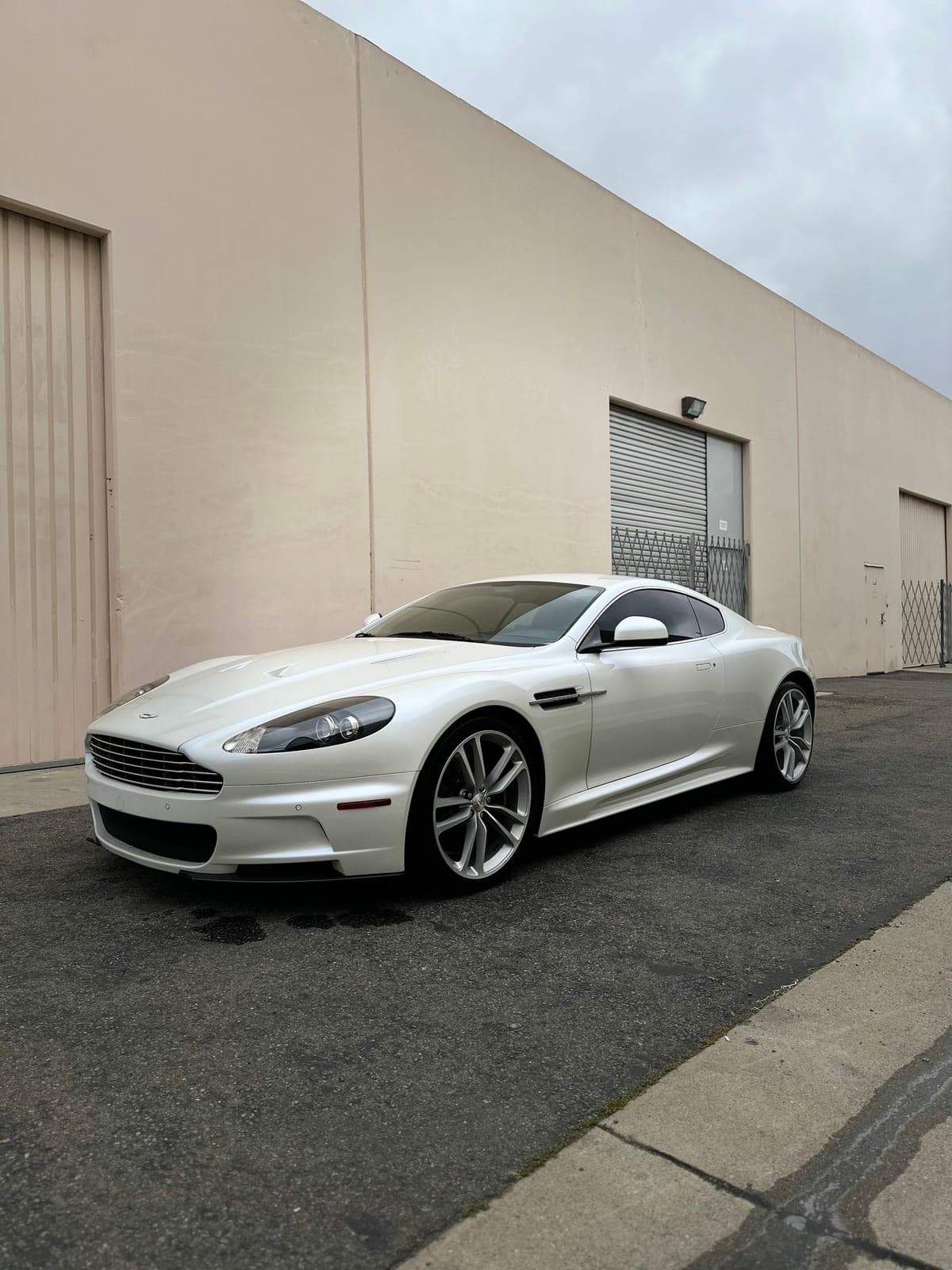 White Aston Martin DBS exterior detailed in Orange County